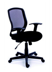 MAYAH "Fun" irodai szék fekete szövetborítás, feszített hálós háttámla  (BBSZVV08 / 11426 BLACK)